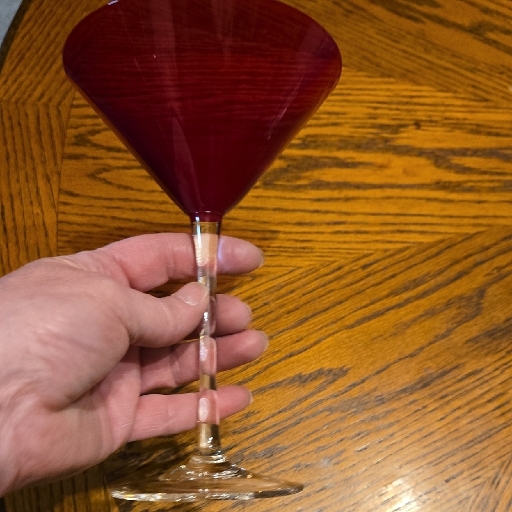 Crimson Martini Glass Set - Picture 7 of 8